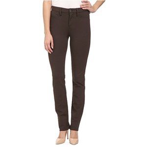 NWT NYDJ Not Your Daughters Jeans SAMANTHA SLIM MOLASSES DARK BROWN $98 Women's